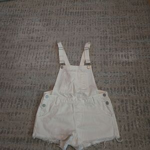 Blank NYC Classic White Denim Overalls
